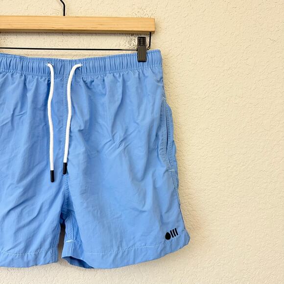 SOLID & STRIPED Swim Trunks Sky Blue Mesh Lined Drawstring Surf Beach - Picture 3 of 8